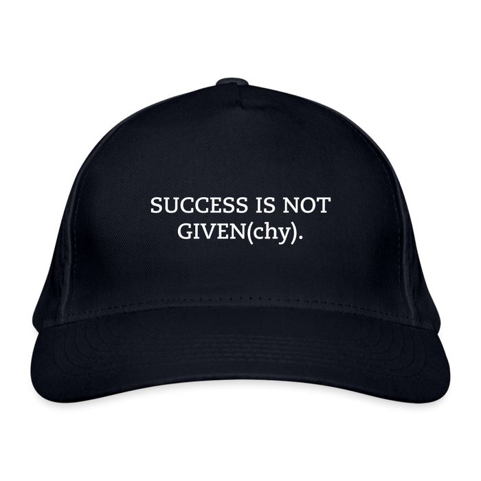 SUCCESS IS NOT GIVEN(chy). - Biologische baseballpet - navy