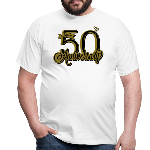 Happy 50th Anniversary - Men's T-shirt | Gildan - wit