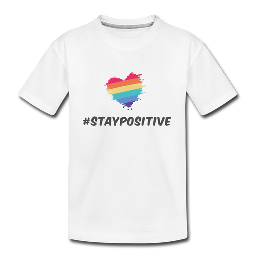#STAYPOSITIVE Teenager Premium T-Shirt - wit