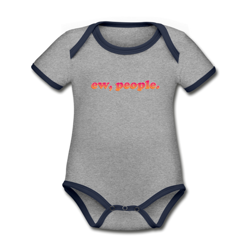 Ew, People. Organic Baby Contrasting Bodysuit - grijs gemêleerd/navy