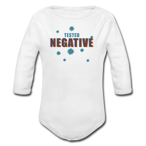 Negative Organic Longsleeve Baby Bodysuit - wit