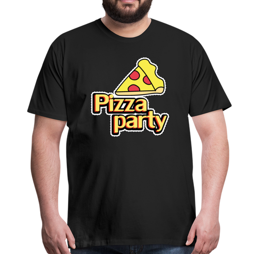 Pizza Party Men’s Premium T-Shirt - zwart