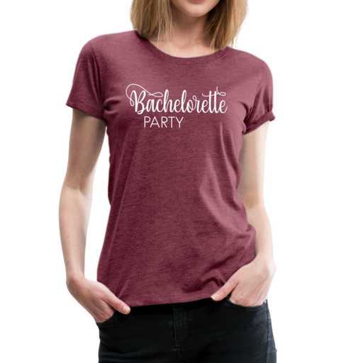 Bachelorette Party Women’s Premium T-Shirt - bordeaux gemêleerd