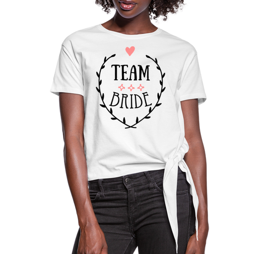 Team Bride Women’s Knotted T-Shirt - wit