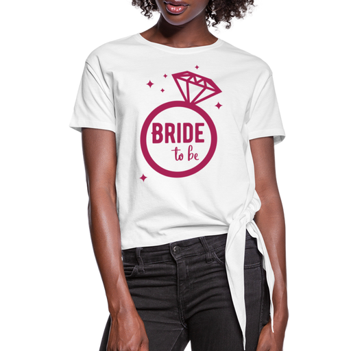 Bride to be Women’s Knotted T-Shirt - wit