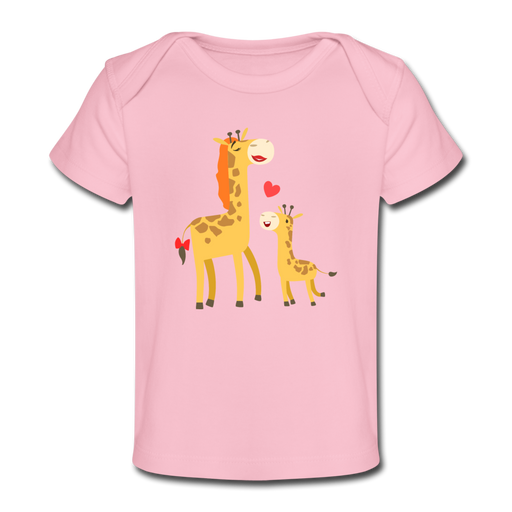 Giraffen Organic Baby T-Shirt - light roze