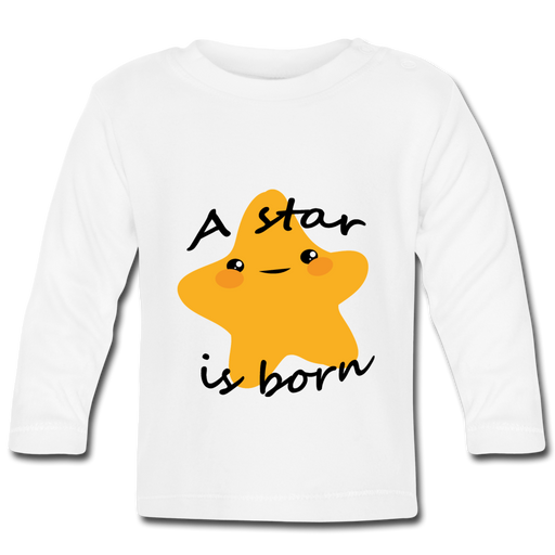 Star Baby Long Sleeve T-Shirt - wit