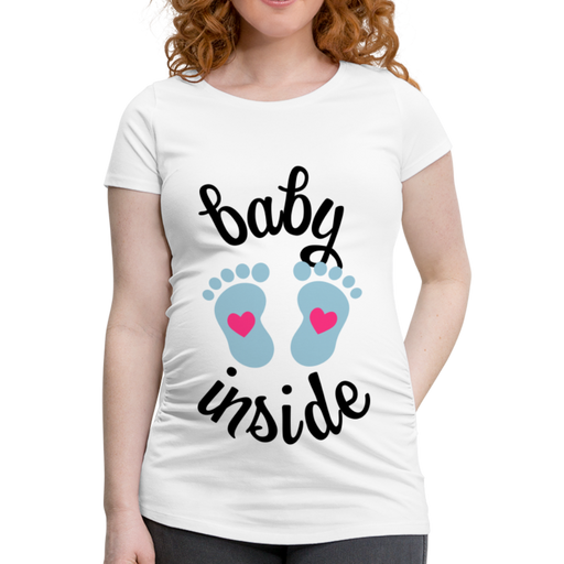Baby Inside Women's Pregnancy T-Shirt - wit