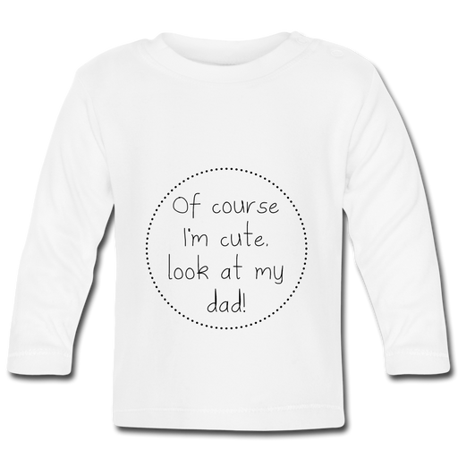Cute Baby Long Sleeve T-Shirt - wit