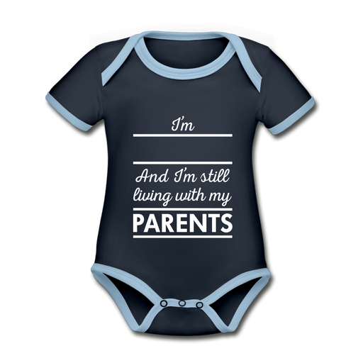 Parents Organic Baby Contrasting Bodysuit - navy/sky