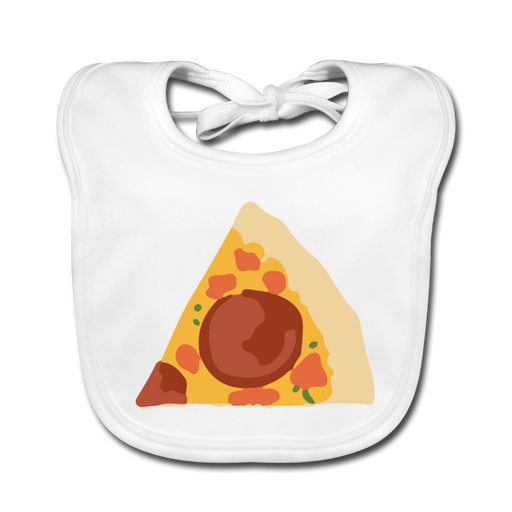 Pizza Baby Organic Bib - wit