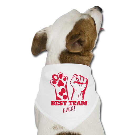 Best Team Ever Dog Bandana - wit