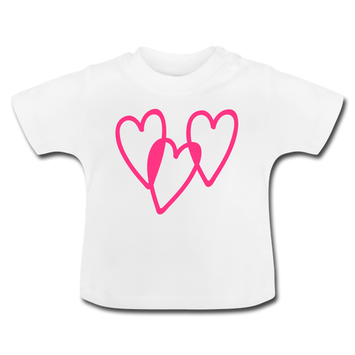 Hearts Baby T-Shirt - wit