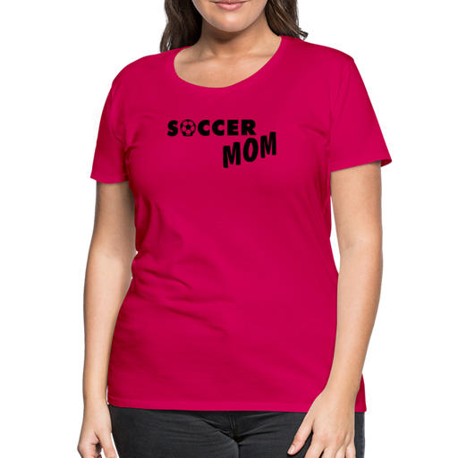 Soccer Mom Women’s Premium T-Shirt - donker roze
