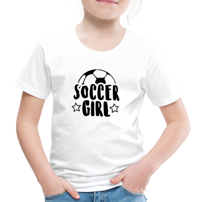 Soccer Girl - Kids' Premium T-Shirt - wit