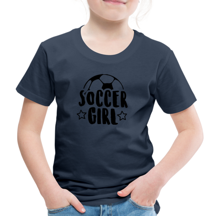 Soccer Girl - Kids' Premium T-Shirt - navy