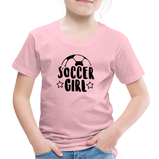 Soccer Girl - Kids' Premium T-Shirt - lichtroze