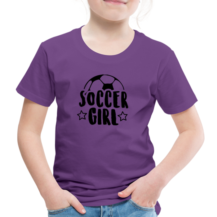 Soccer Girl - Kids' Premium T-Shirt - paars