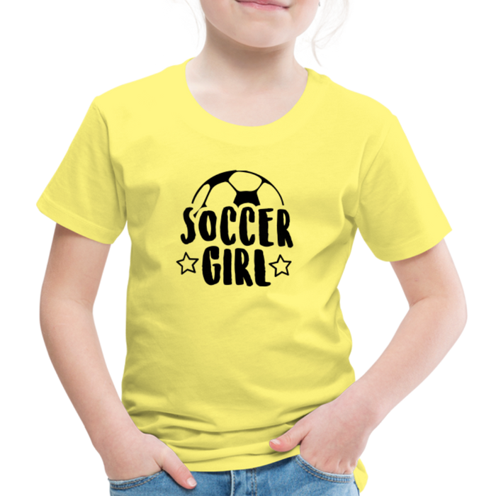Soccer Girl - Kids' Premium T-Shirt - geel