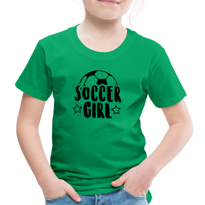 Soccer Girl - Kids' Premium T-Shirt - kelly groen