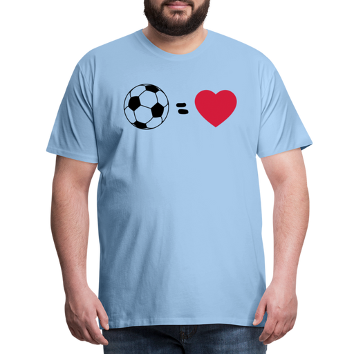 Soccer = Love - Men's Premium T-Shirt - sky