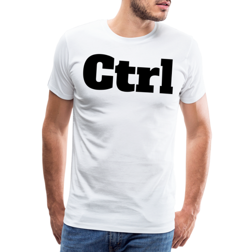 Ctrl - Men's Premium T-Shirt - wit