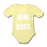 Mini Boss - Organic Short-sleeved Baby Bodysuit - gewassen geel