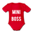 Mini Boss - Organic Short-sleeved Baby Bodysuit - rood