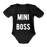 Mini Boss - Organic Short-sleeved Baby Bodysuit - zwart