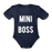 Mini Boss - Organic Short-sleeved Baby Bodysuit - dark navy