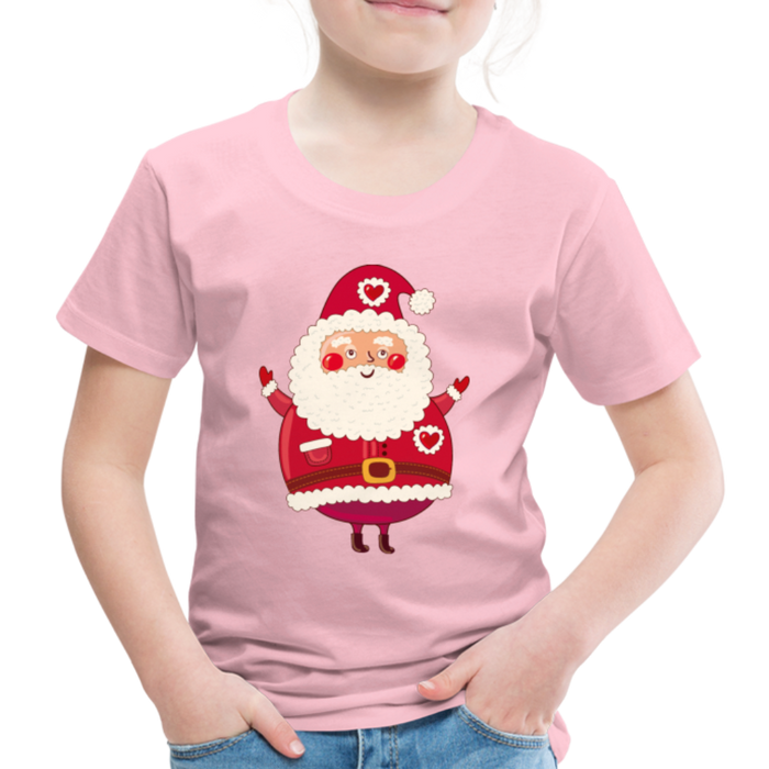 Kerstman - Kids' Premium T-Shirt - lichtroze