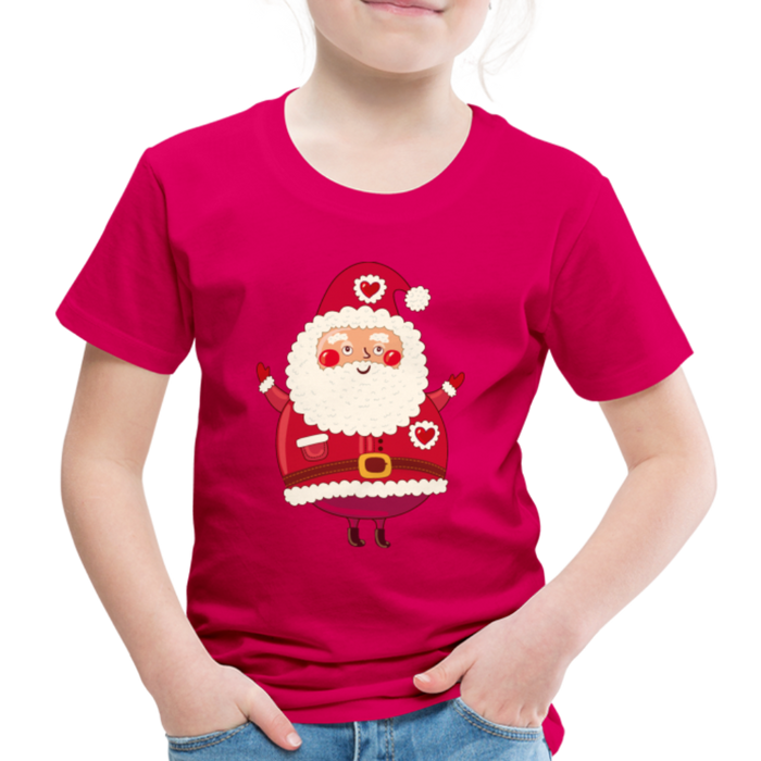Kerstman - Kids' Premium T-Shirt - donker roze