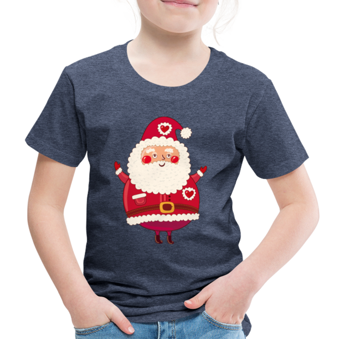 Kerstman - Kids' Premium T-Shirt - blauw gemêleerd