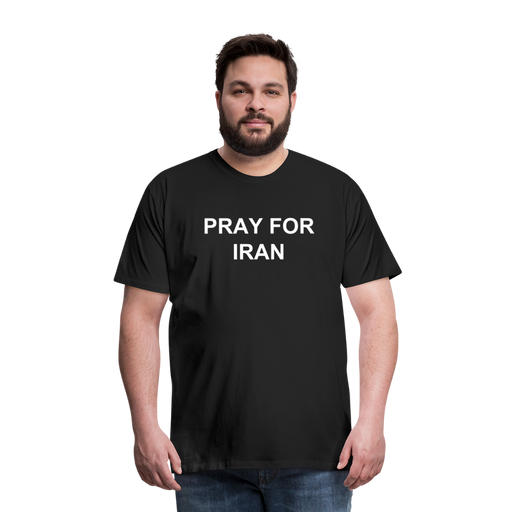 PRAY FOR IRAN - Mannen Premium T-shirt - black