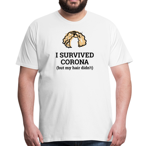 Survived Corona Men’s Premium T-Shirt - wit