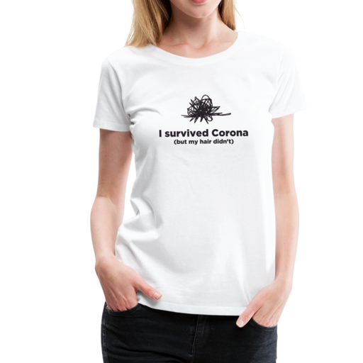 Corona hair Women’s Premium T-Shirt - wit