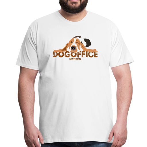 Dog Office Men’s Premium T-Shirt - wit