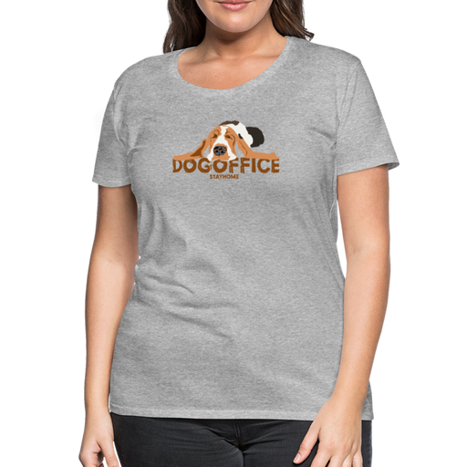 Dog Office Women’s Premium T-Shirt - grijs gemêleerd