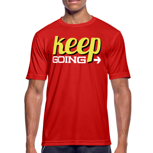 Keep Going Men’s Breathable T-Shirt - rood