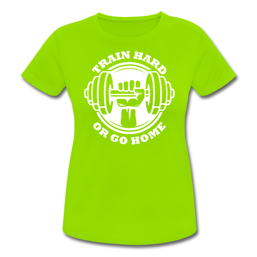Train Hard Women’s Breathable T-Shirt - neongroen