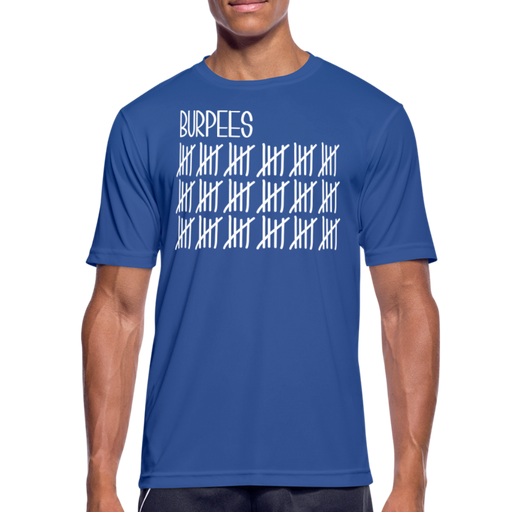 Burpees Men’s Breathable T-Shirt - royal blauw