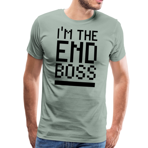 Boss Men’s Premium T-Shirt - grijsgroen