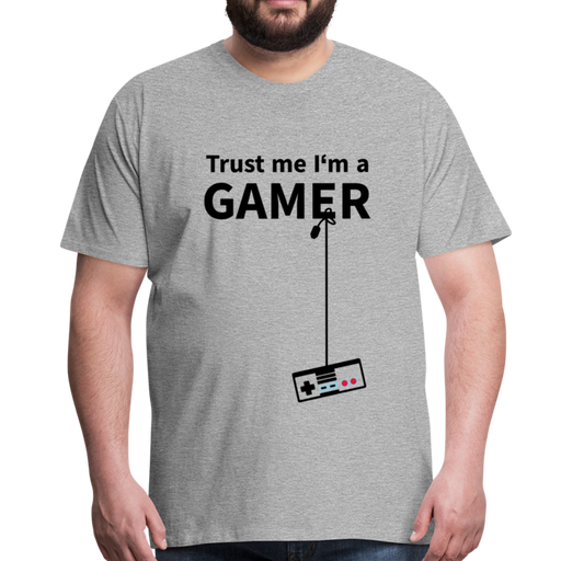 Gamer Men’s Premium T-Shirt - grijs gemêleerd