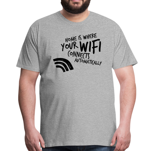 WiFi Men’s Premium T-Shirt - grijs gemêleerd