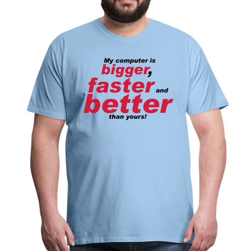 Computer Men’s Premium T-Shirt - sky