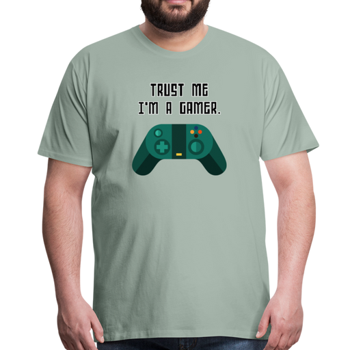 Gamer Men’s Premium T-Shirt - grijsgroen